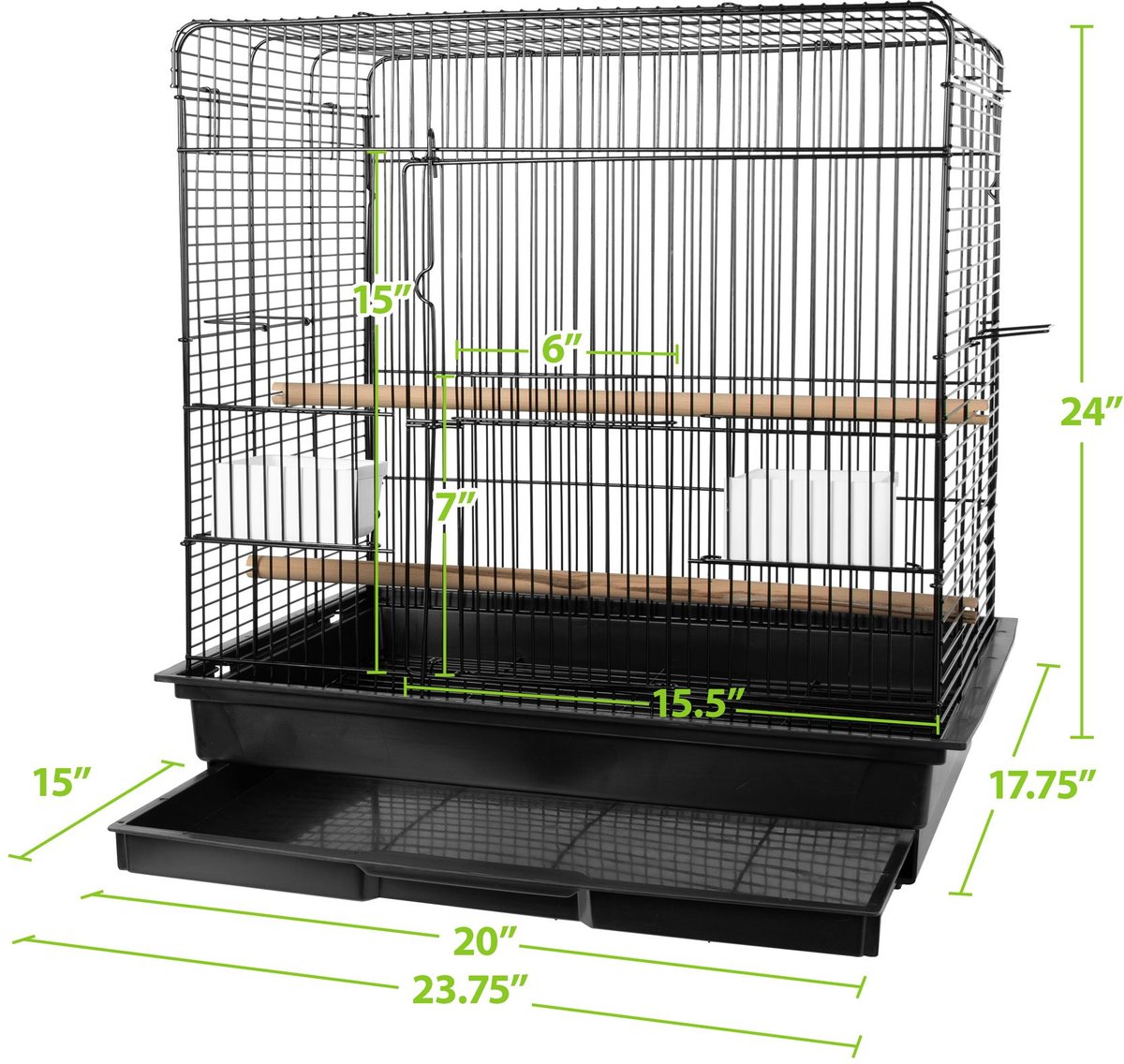 Featherland Paradise 2418S Fun Kit Bird Cage， Black