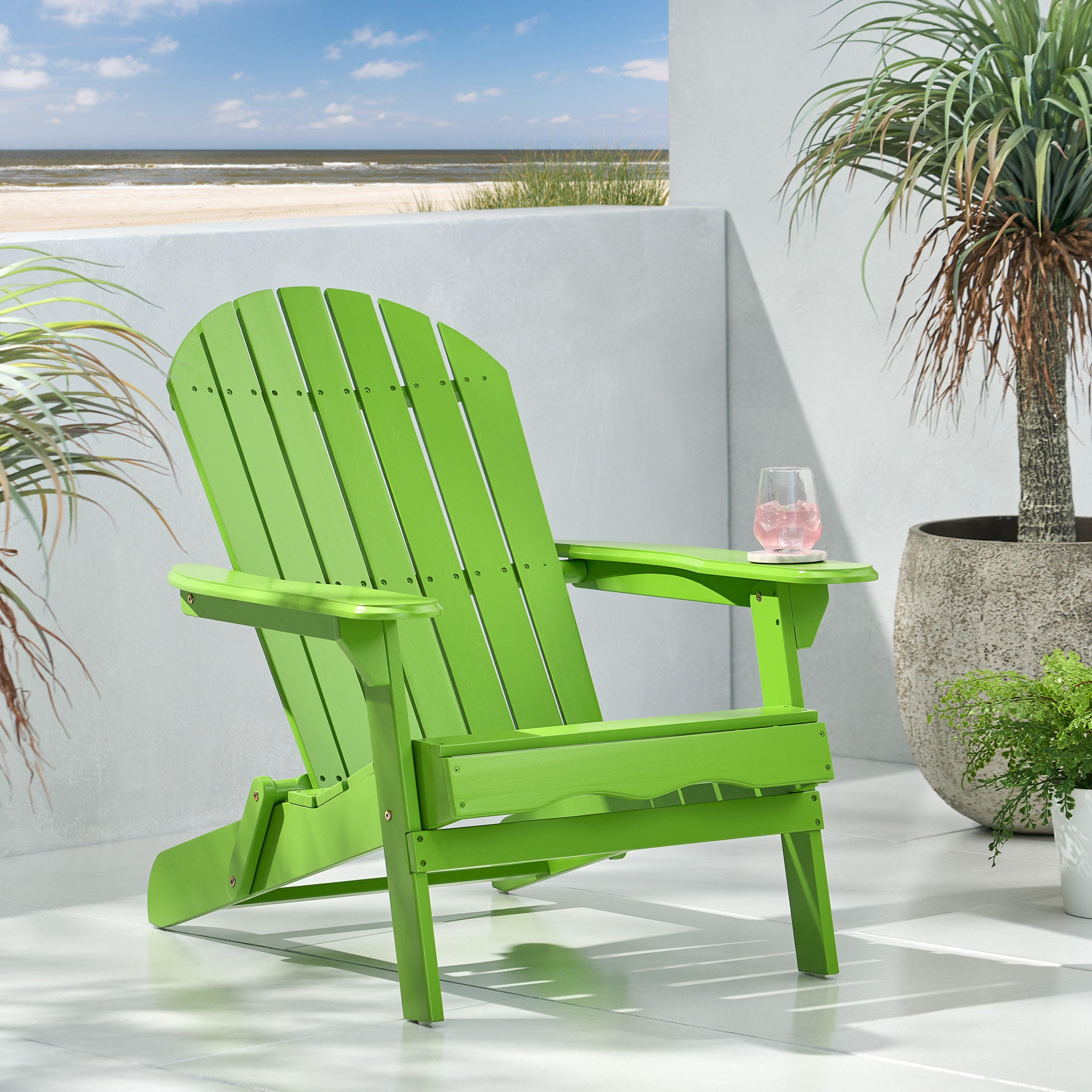 Cartagena Outdoor Acacia Wood Adirondack Chair