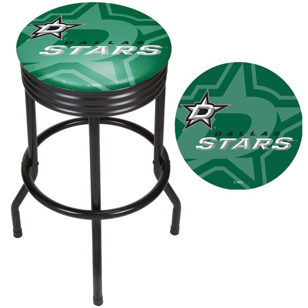 NHL Black Ribbed Bar Stool