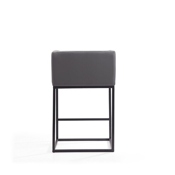 Manhattan Comfort Embassy 34 in. Black Metal Counter Height Bar Stool