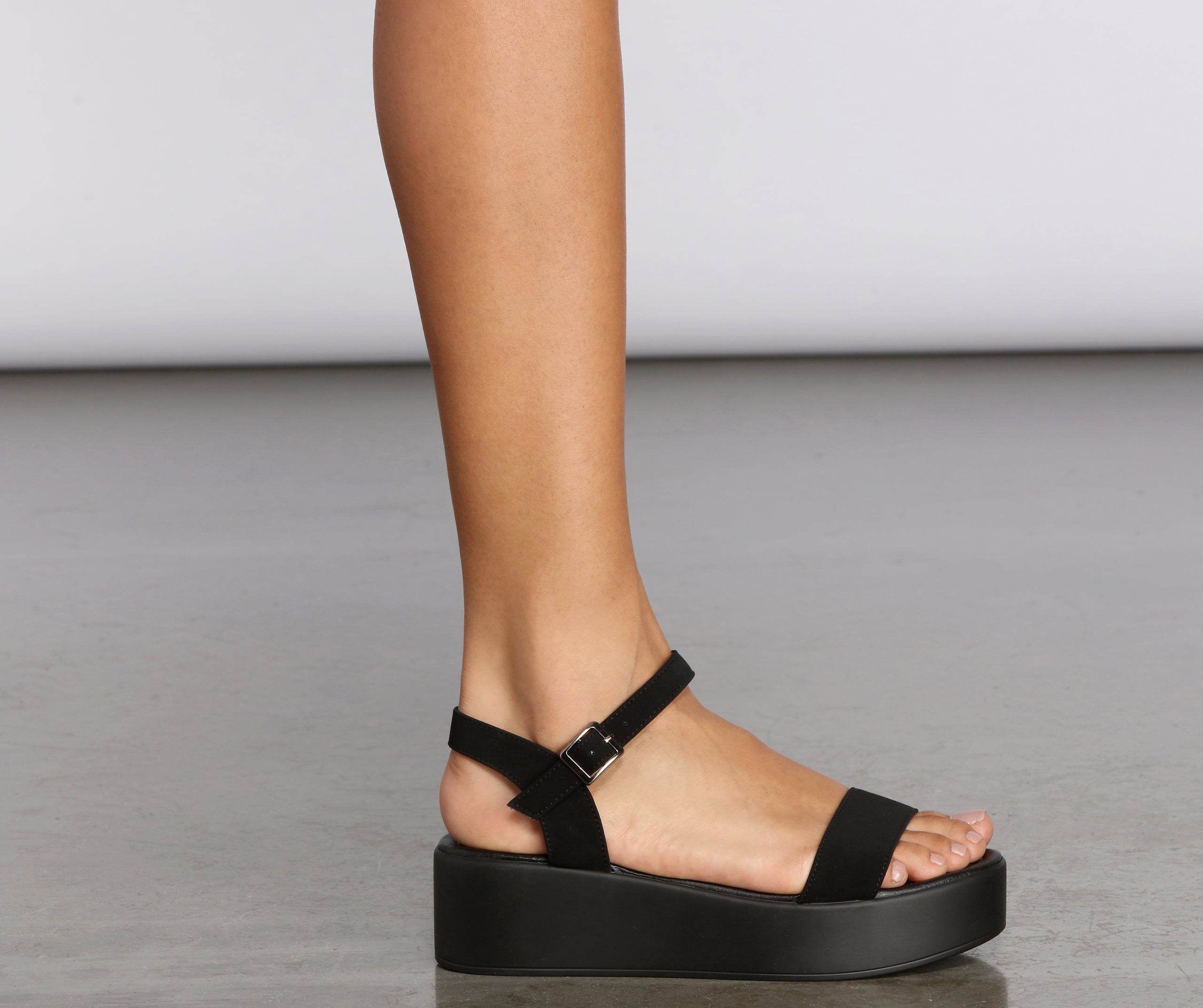 Standing Tall Flat Platform Sandals