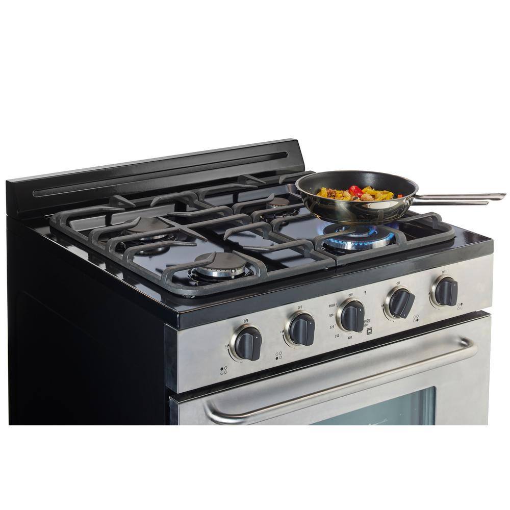 Unique Appliances 30 in. 3.9 cu. ft. 4 Burner Off-Grid Freestanding Propane Gas Range in Stainless Steel UGP-30G OF2 SS