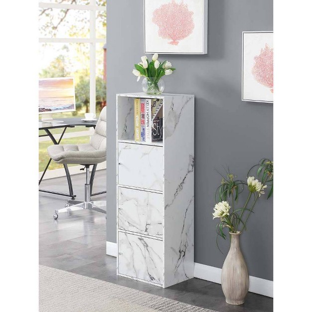 Breighton Home Versastorage Tri door Cabinet With Cubby Storage And Shelf