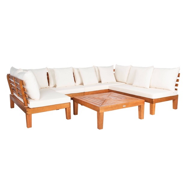 5pc Granton Living Set Teak beige Safavieh