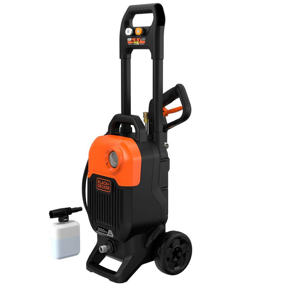 BLACKDECKER 2000 PSI 12 GPM Cold Water Electric Pressure Washer with Integrated Wand and Hose Storage