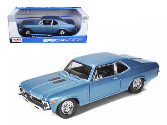 Maisto 1970 Chevrolet Nova SS Coupe Blue Metallic ...