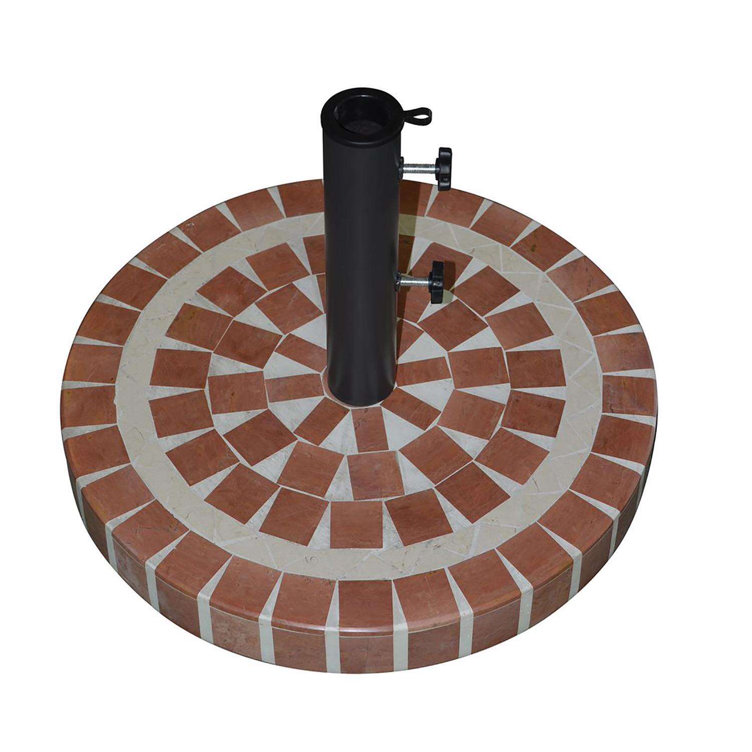 Bond Multicolored Mosaic Cement Umbrella Base