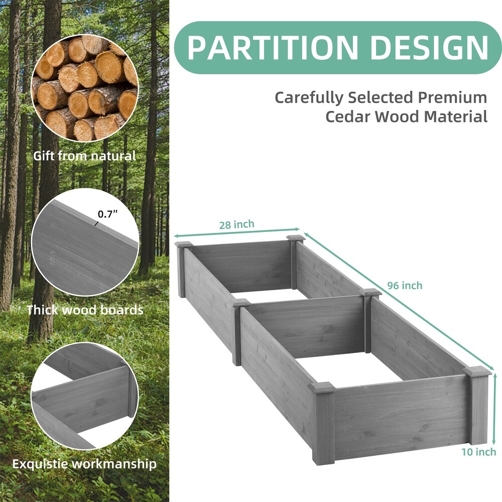 Large Long Planter Box Over Ground Raised Garden Bed