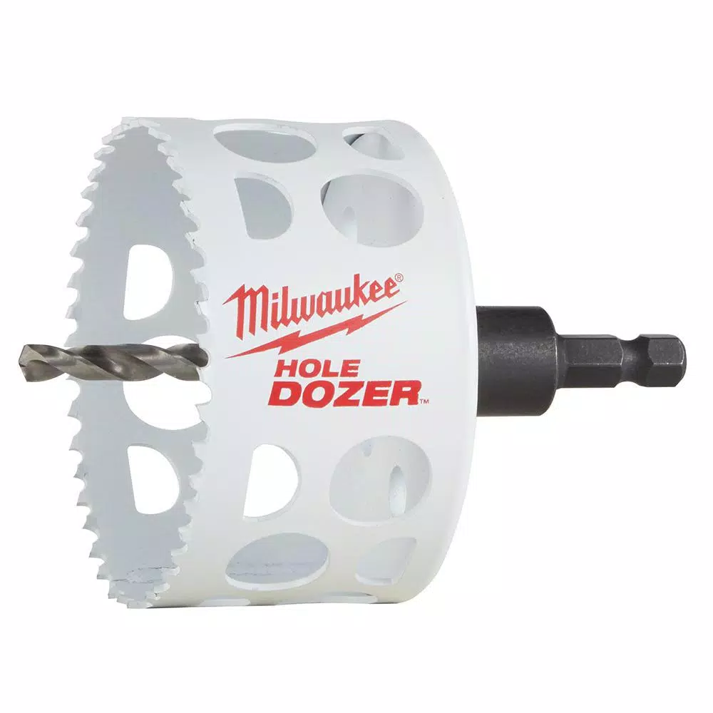 Milwaukee 3 in. Hole Dozer Bi-Metal Hole Saw with 3/8 in. Arbor and Pilot Bit and#8211; XDC Depot