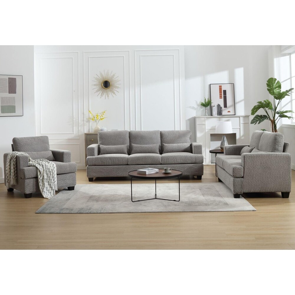 Modern 3 Piece Living Room Sofa Set