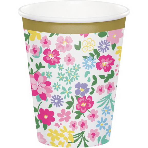 Creative Converting 340123 Floral Tea Party Hot/Co...