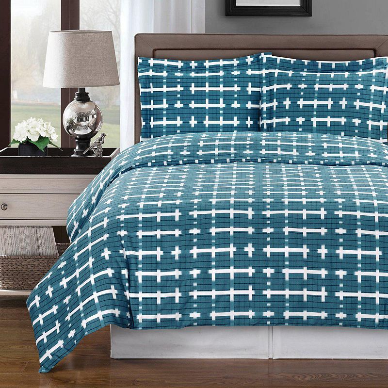 Norwich 100% Cotton 3-Piece Reversible Duvet Cover Set