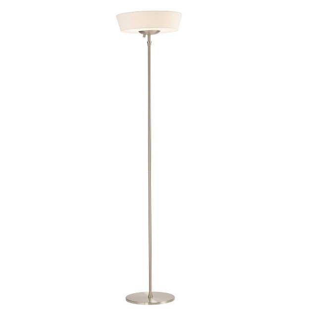 Harper Floor Lamp Silver white Adesso