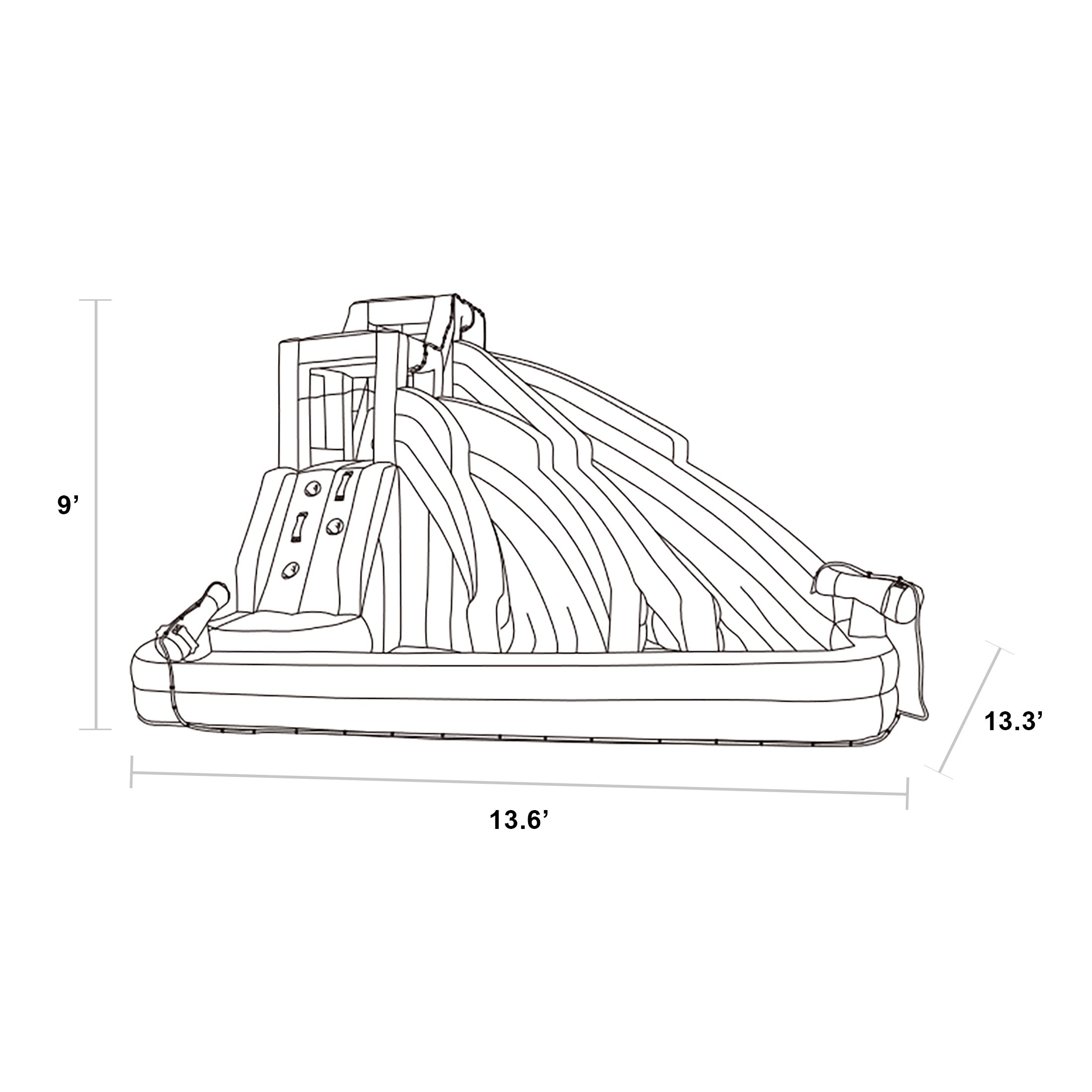 Sportspower Twin Peaks Splash n' Slide with Blower