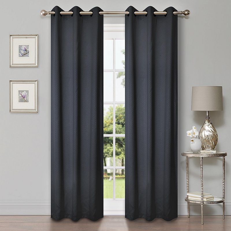 Superior Set of 2 Shimmer Insulated Thermal Blackout Grommet Window Curtain Panels