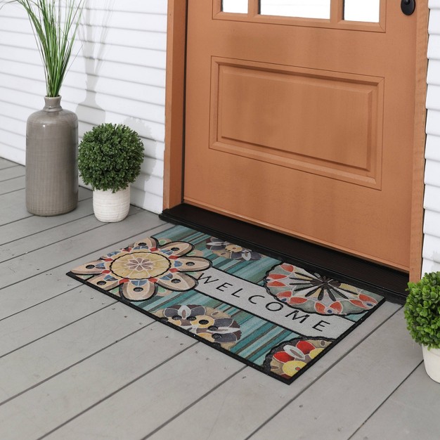 x27 welcome x27 Playful Medallion Doorscapes Mat Mohawk