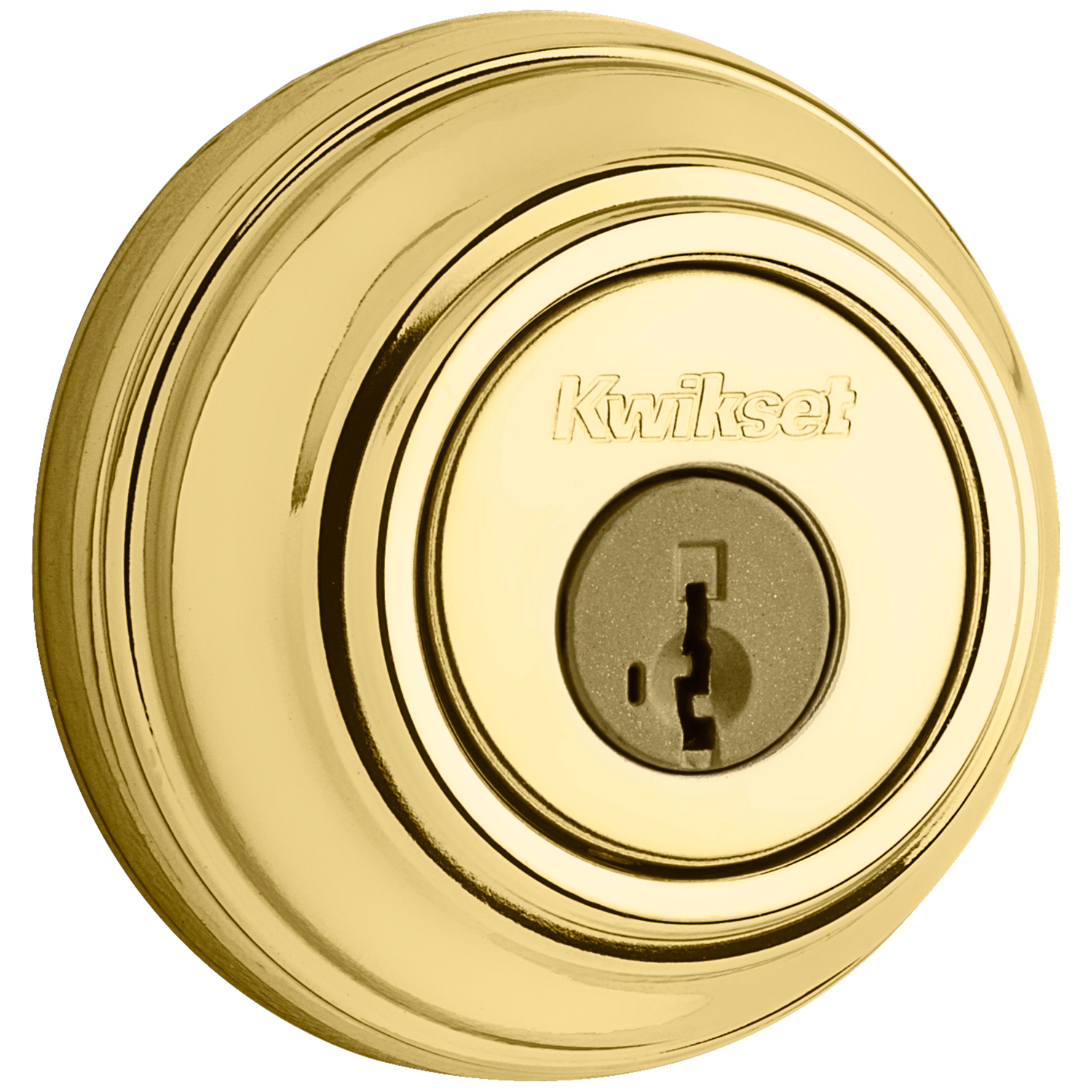 Kwikset SmartKey Polished Brass Metal Deadbolt