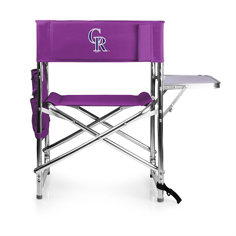 Picnic Time Colorado Rockies Sports Side Table Chair