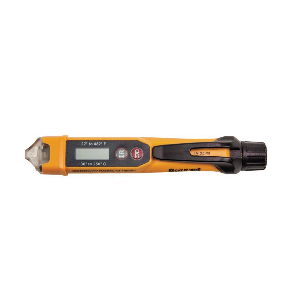 Klein Tools 12V to 1000V Non-Contact Voltage Tester Pen with Infrared Thermometer (2-Pack) M2O41521KIT