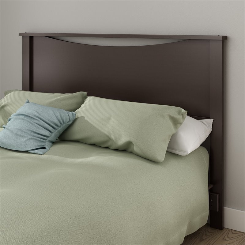 South Shore Back Bay Full/Queen Panel Headboard in Brown   Transitional   Headboards   by Homesquare  Houzz