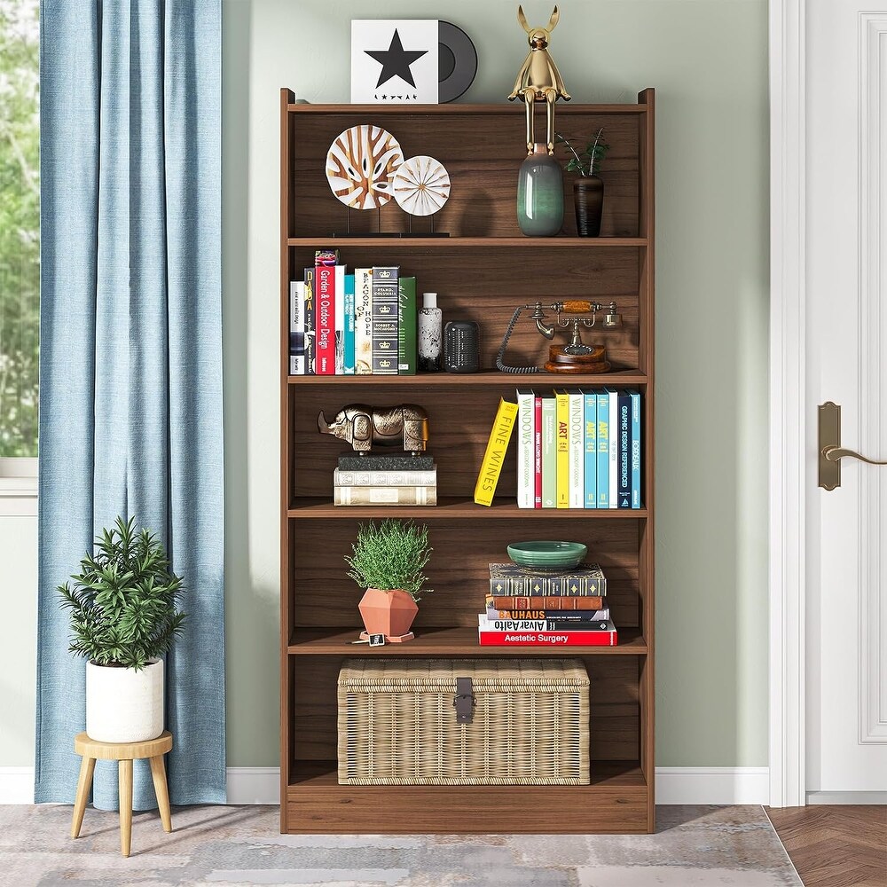 6 Tier Open Bookcase  72 inch Large Tall Bookshelf with Storage Shelve