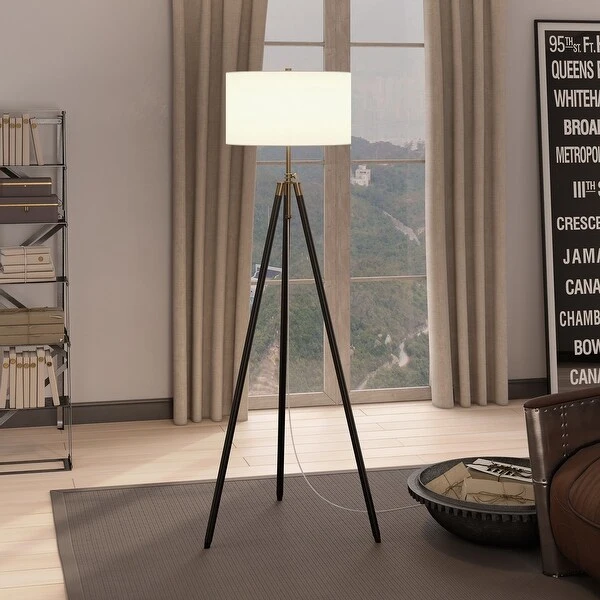 Kahn Two-Tone Tripod Floor Lamp