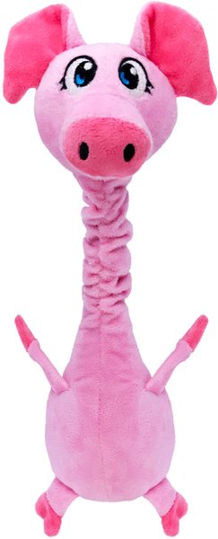 KONG Shakers Bobz Pig Dog Toy， Pink， Medium