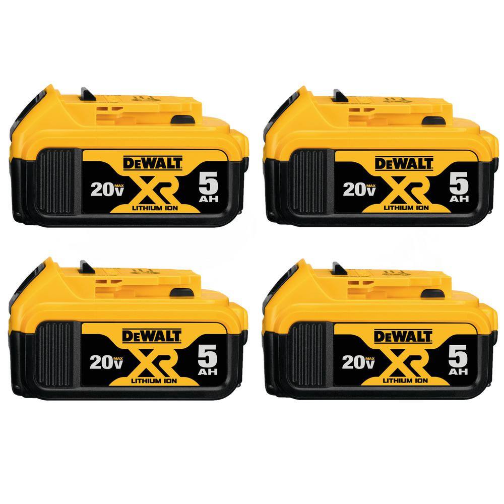 DW 20V MAX XR Premium Lithium-Ion 5.0Ah Battery (4 Pack) DCB205-4