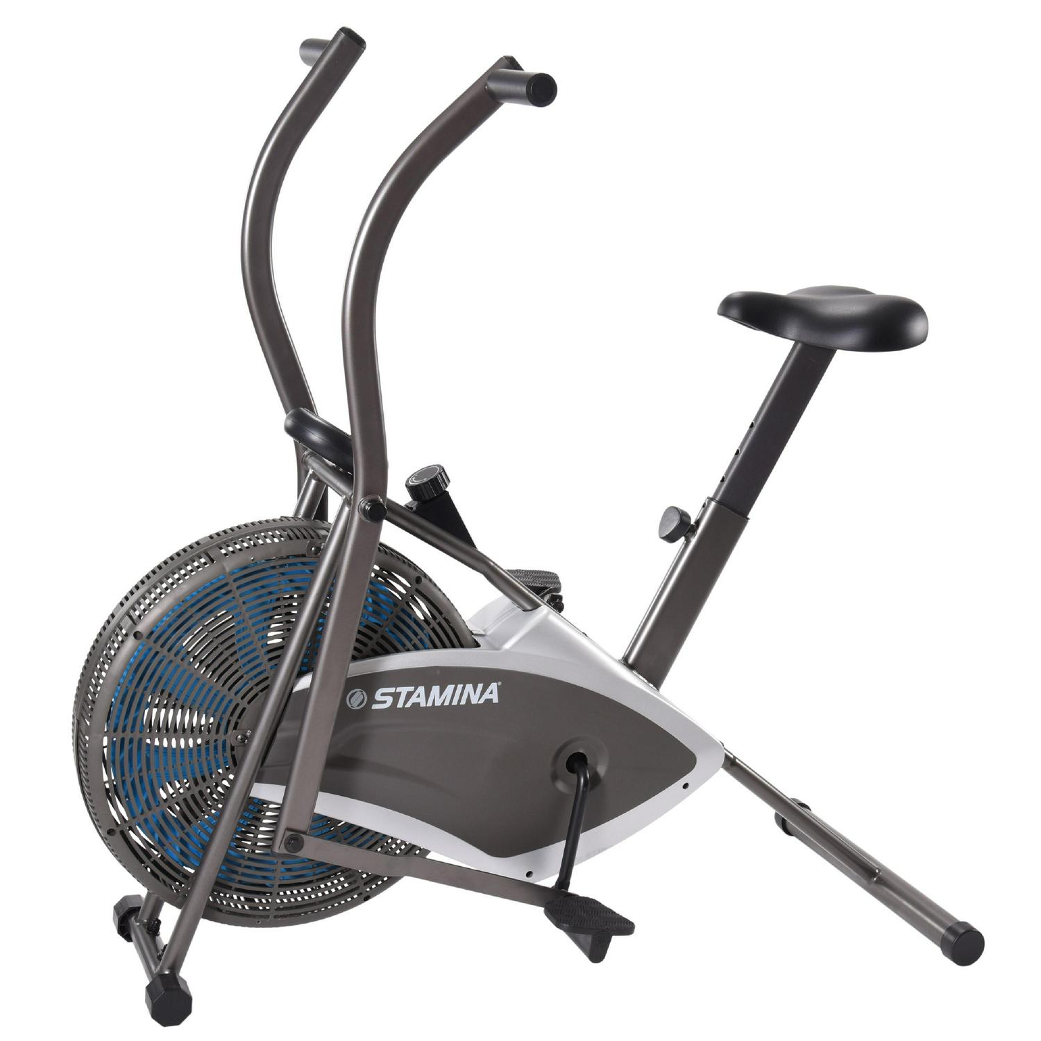 Stamina Air Resistance Upright Exercise Bike， 15 Stride Length， 250 lb. Weight Limit