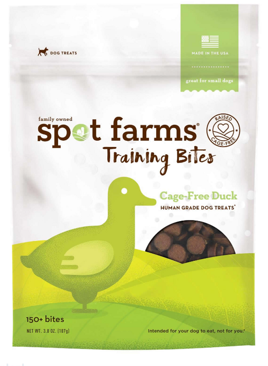 Spot Farms Grain Free Duck Training Treats Dog Treats， 3.8oz