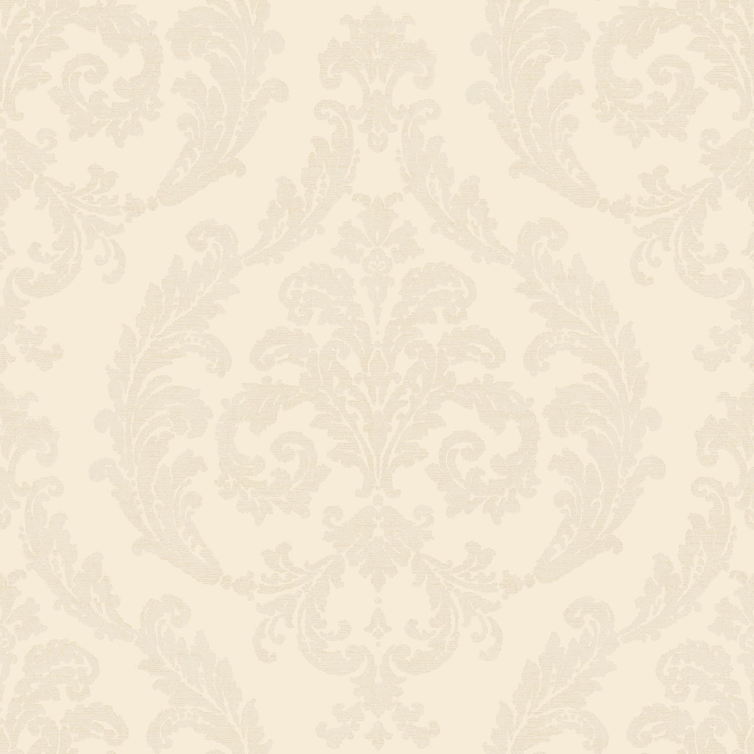 Traditional Damask Ivory Wallpaper from the Palazzo Collection