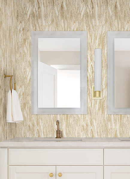 Suna Gold Woodgrain Wallpaper from the Lustre Collection