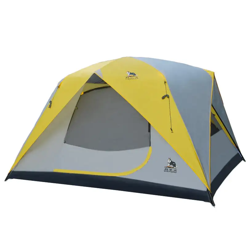 Factory Price 4 6 Person Camping Tent Double Layer Windproof Outdoor Tent High Quality Family Tent