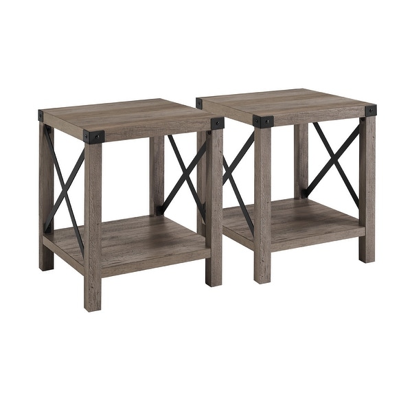 Middlebrook Kujawa 18-in. X-side Accent Table - Set of 2