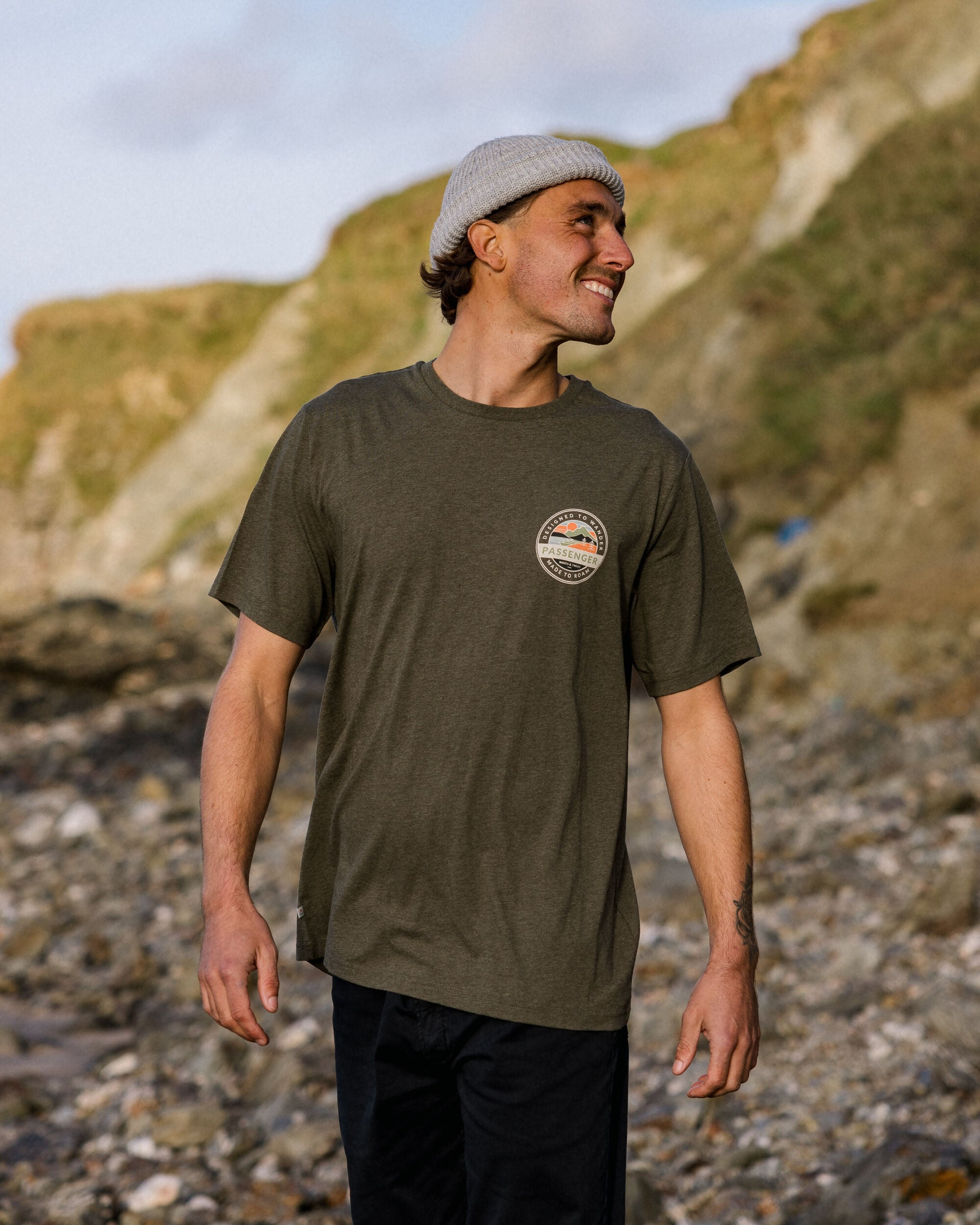 Odyssey Organic Cotton T-Shirt - Khaki Marl