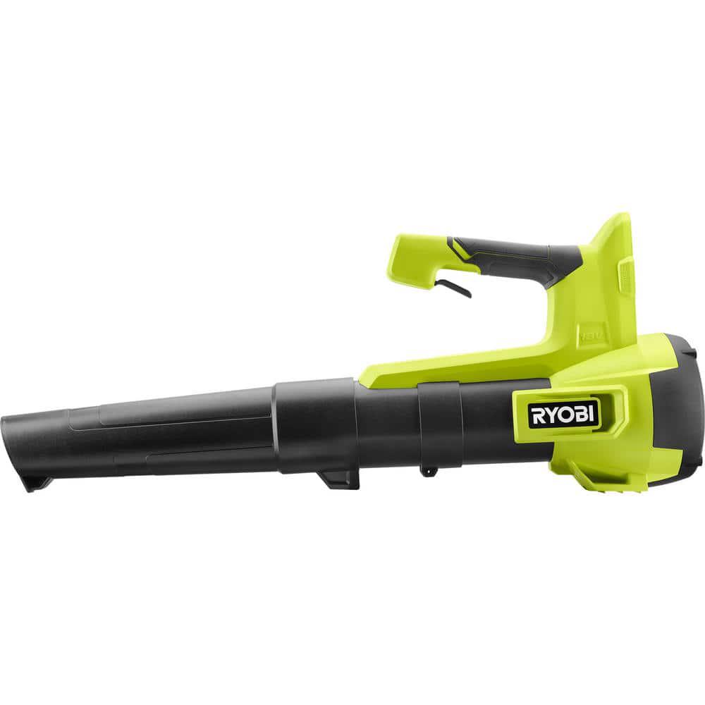 RYOBI ONE 18V 100 MPH 325 CFM Cordless Battery Variable Speed Jet Fan Leaf Blower w Lawn and Leaf Bag