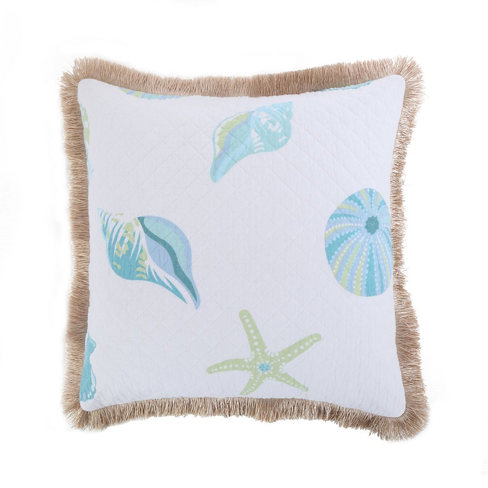 Del Ray Burlap Fringe Throw Pillow