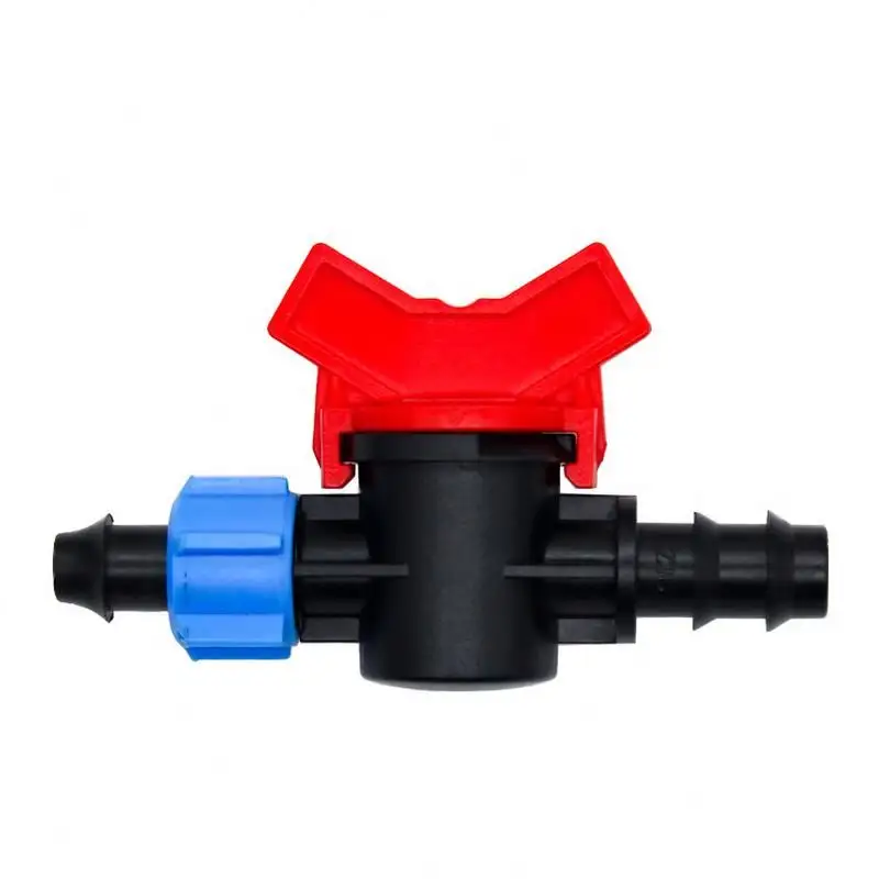 Good Quality Plastic  Irrigation Ball Butterfly Valves Shutoff Irrigation Small Ball Valve Plastic Mini Barb Female/