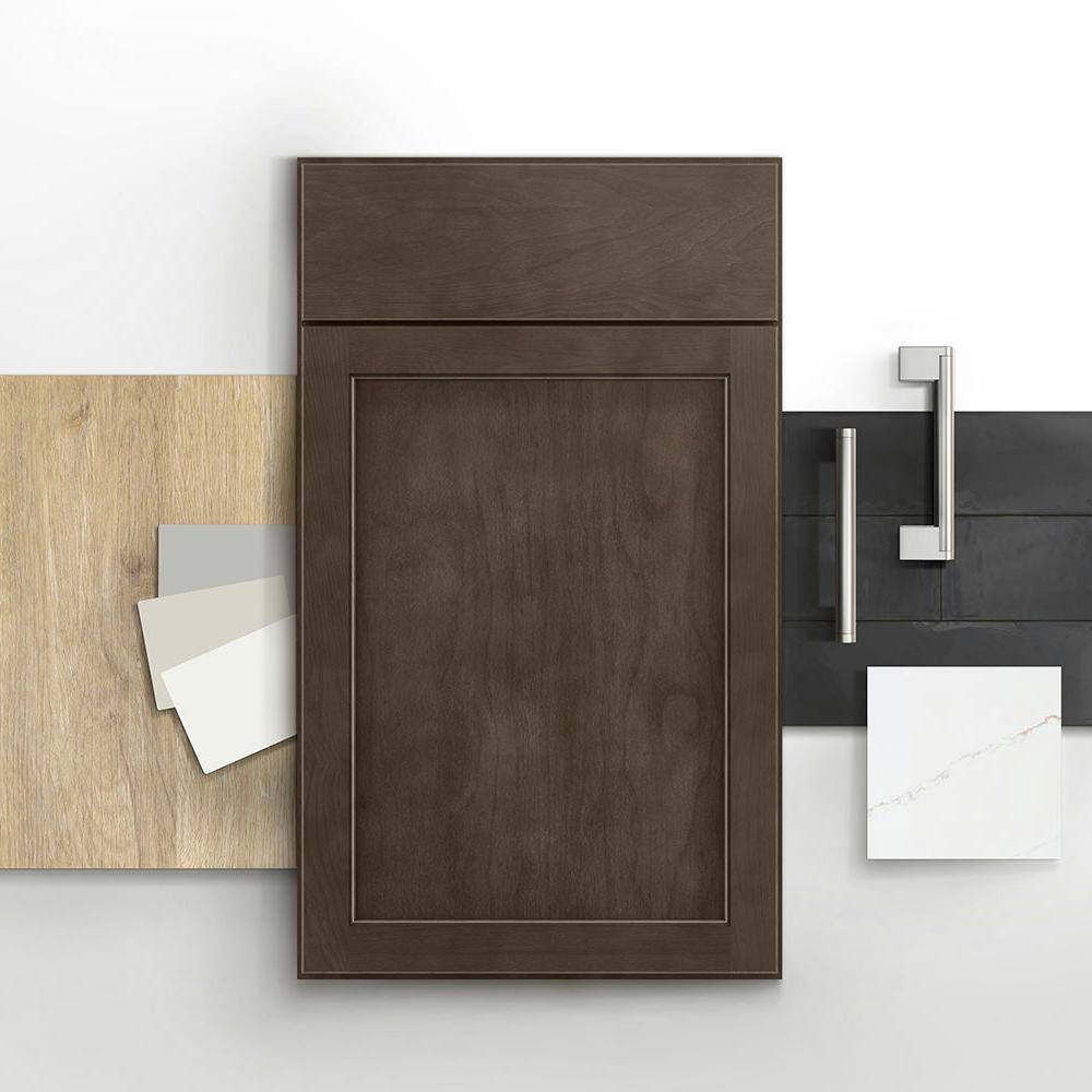 Hampton Bay Shaker Assembled 30 x 34.5 x 21 in. Bathroom Vanity Base Cabinet in Brindle KVSB30-BDL