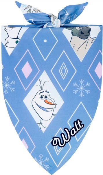 Disney Frozen's Olaf Diamond Pattern Personalized Dog and Cat Bandana