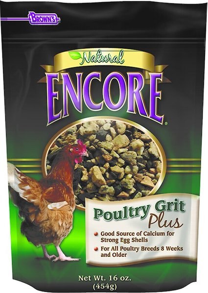 Brown's Encore Natural Poultry Grit Plus Poultry Feed， 16-oz bag