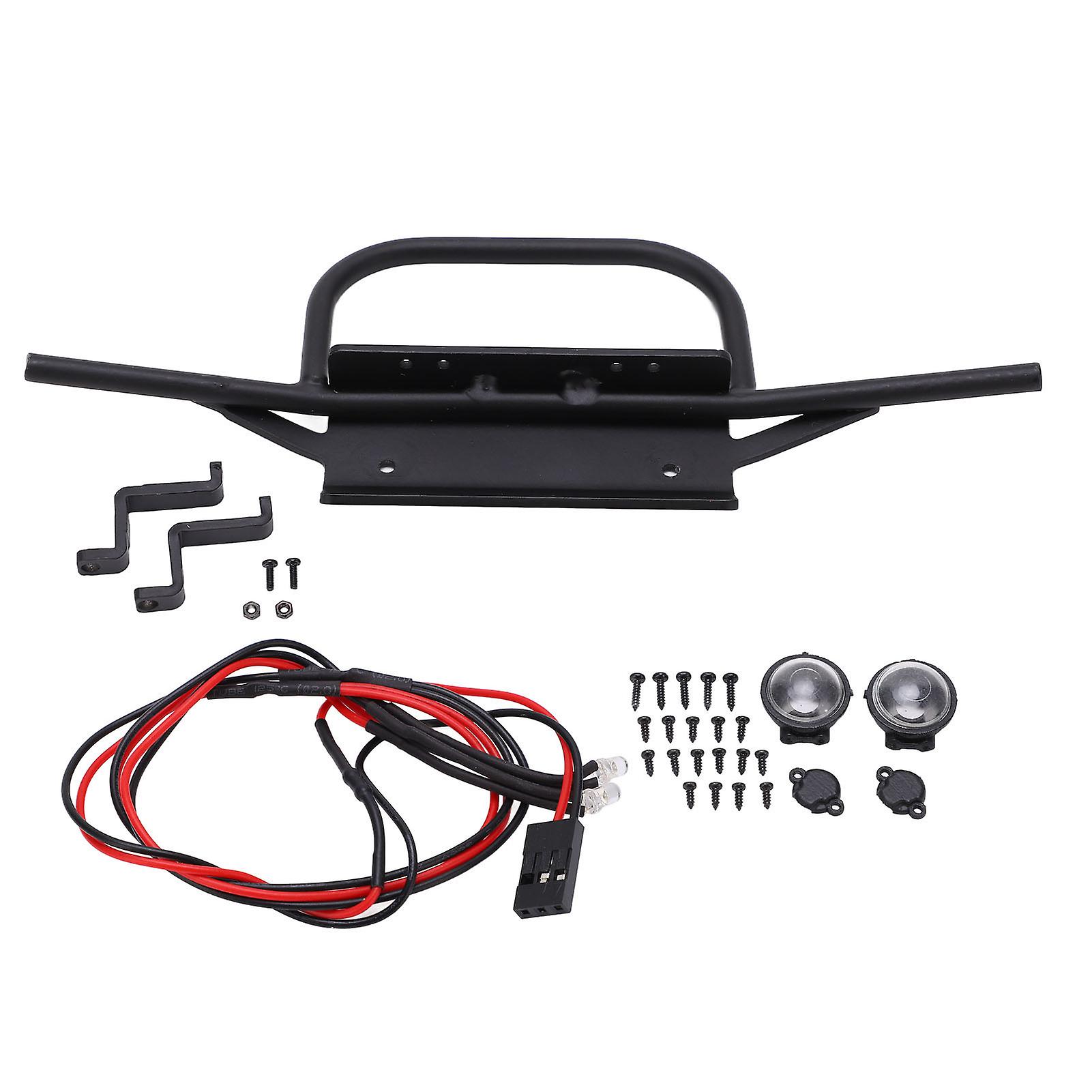 Metal Front Bumper With Led Headlights Rc Car Upgrade Parts Accessories For Mn D90 Rc Car 1:12r788c