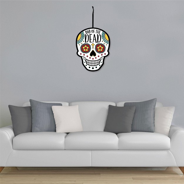 Big Dot Of Happiness Day Of The Dead Hanging Porch Sugar Skull Party Outdoor Decorations Front Door Decor 1 Piece Sign