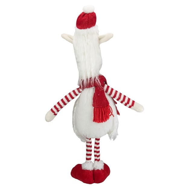 Northlight 26 inch Plush Red And White Standing Llama Table Top Christmas Decoration