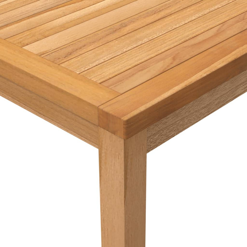 vidaXL Solid Teak Wood Patio Dining Table 63 quotGarden Dinner Dinette Table   Transitional   Outdoor Dining Tables   by vidaXL LLC  Houzz