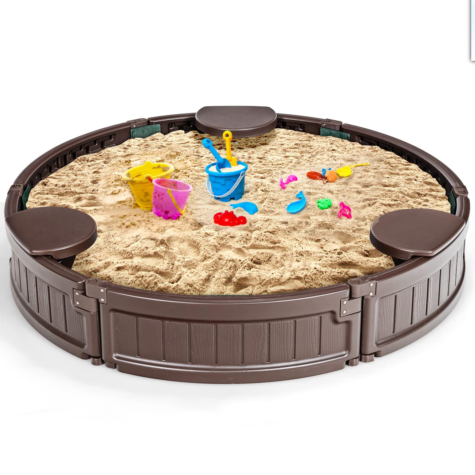 Costzon Elliptical Sandbox, Outdoor Sand Box Kit