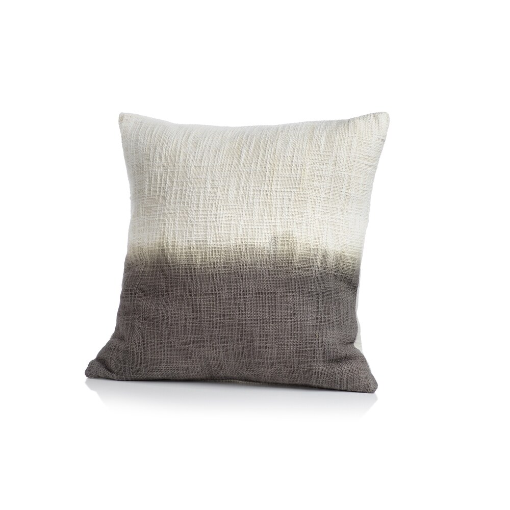 Naxos Tie Dye Gray Ombre Cotton Throw Pillow