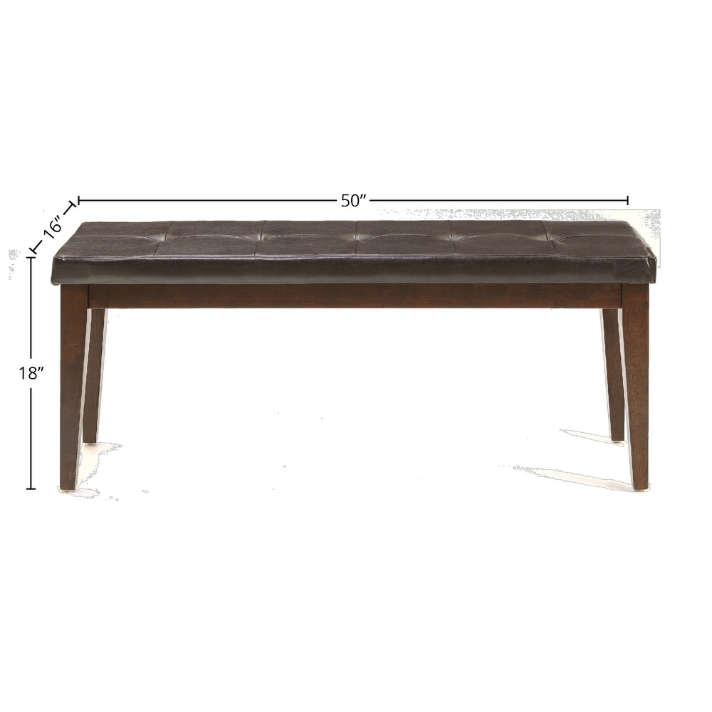 Kona Raisin Padded Backless Dining Bench