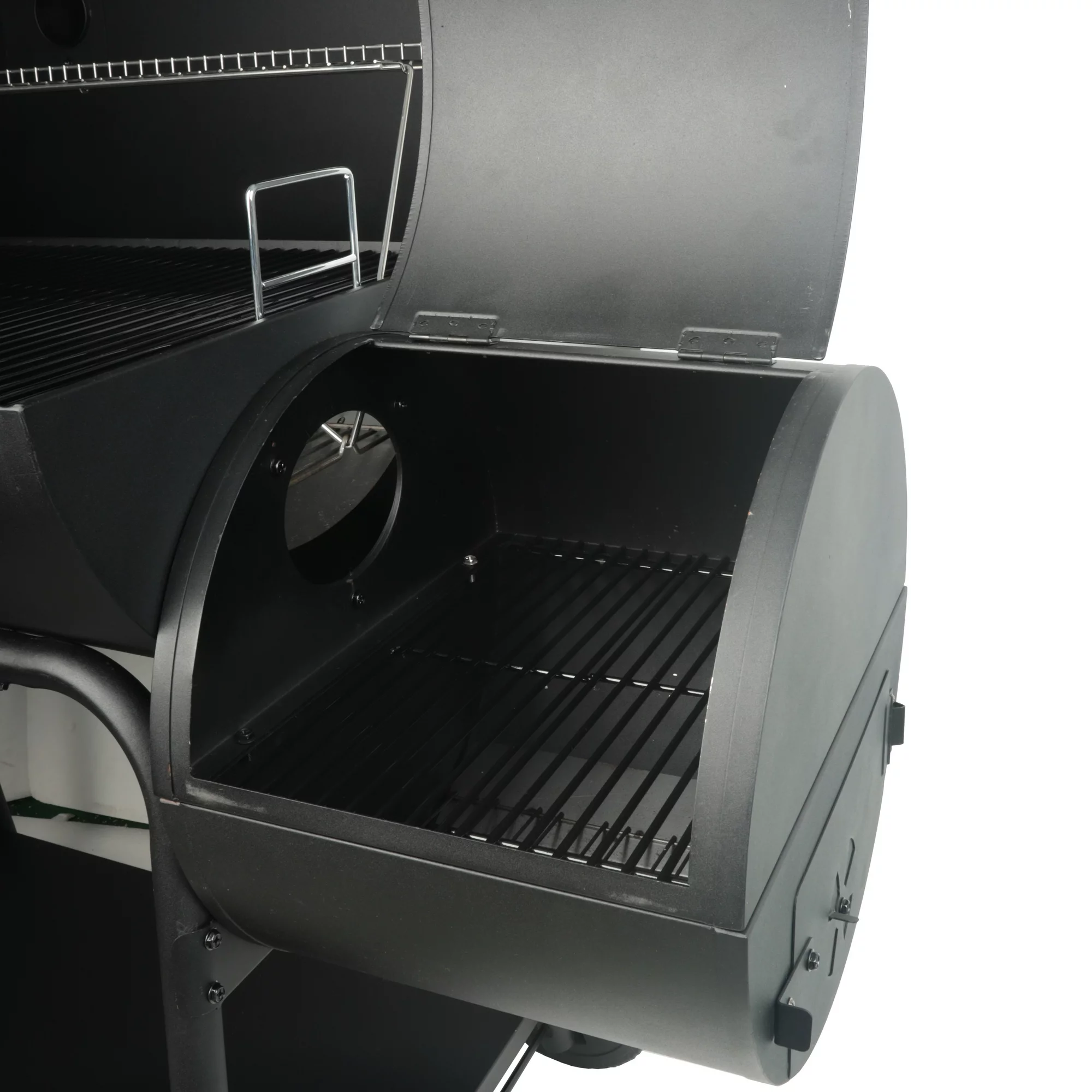 Expert Grill 28 Offset Charcoal Smoker Grill with Side Firebox， Black