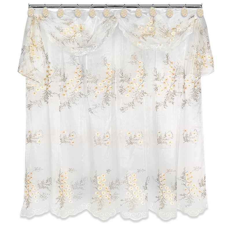 Popular Bath Bloomfield Sheer Shower Curtain and Valance